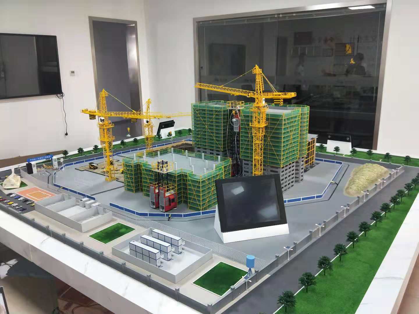 高平县建筑施工场景模型